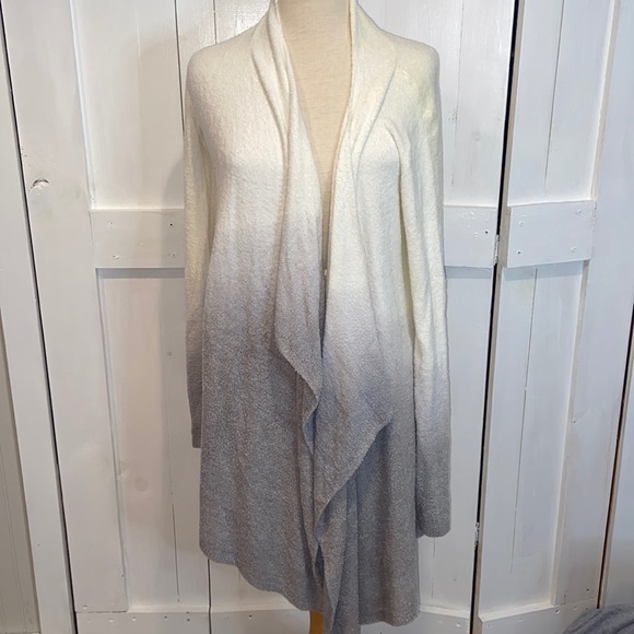 Barefoot Dreams Sweaters - Barefoot Dreams Ombré Cream/Grey Cardigan